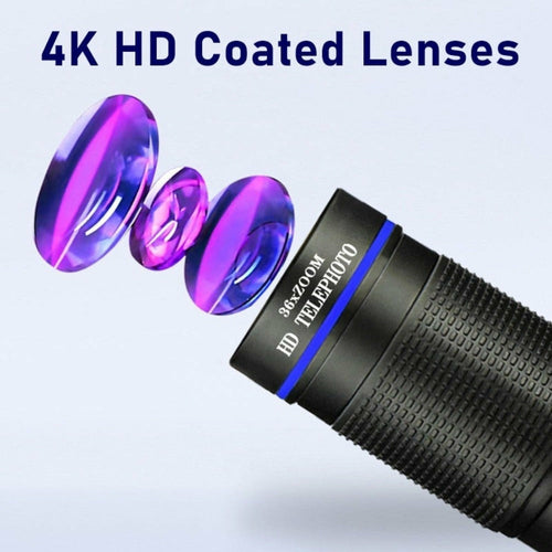 Kit Objectif Téléphone 36X Avec Trépied Et Lentilles