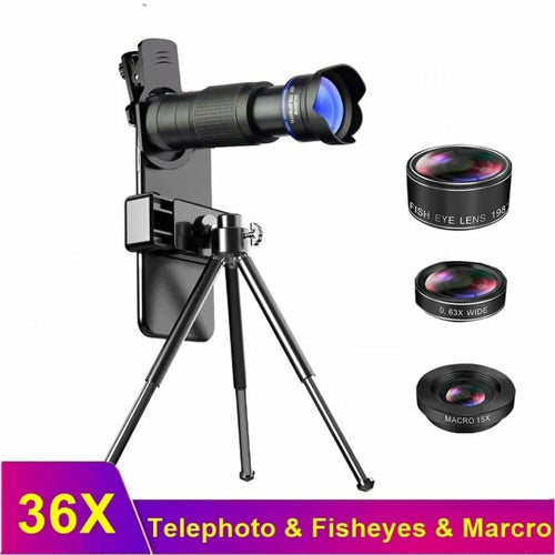 Kit Objectif Téléphone 36X Avec Trépied Et Lentilles