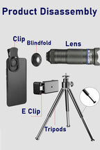 Kit Objectif Téléphone 36X Avec Trépied Et Lentilles