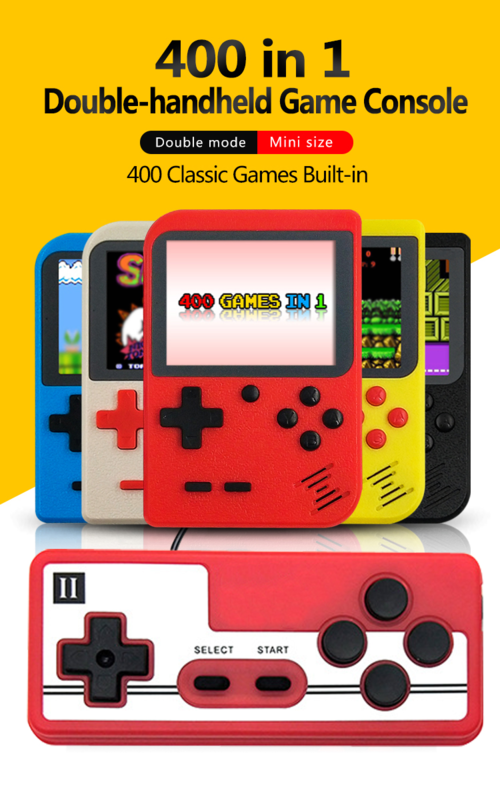 Console De Jeux Rétro Portable 3" 400 Jeux Intégrés