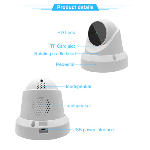 Caméra IP WiFi Intérieure 1080P – Vision Nocturne