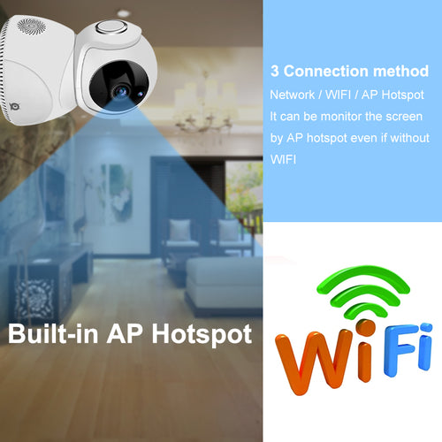 Caméra WiFi PTZ 1080P Panoramique Avec Vision Nocturne
