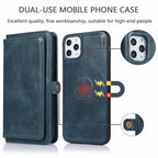 Étui Portefeuille Magnétique Détachable pour iPhone