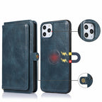 Étui Portefeuille Magnétique Détachable pour iPhone