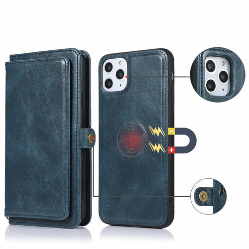 Étui Portefeuille Magnétique Détachable pour iPhone