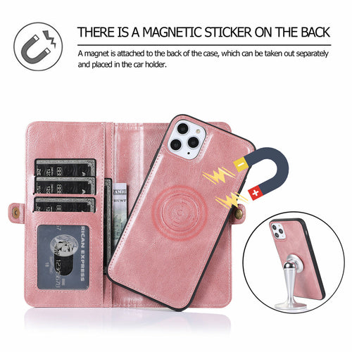 Étui Portefeuille Magnétique Détachable pour iPhone