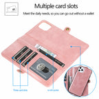 Étui Portefeuille Magnétique Détachable pour iPhone