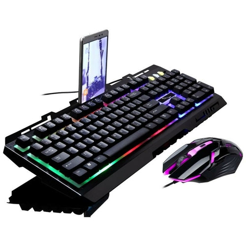 USB Wired Backlit Gaming Keyboard And Mouse Combo