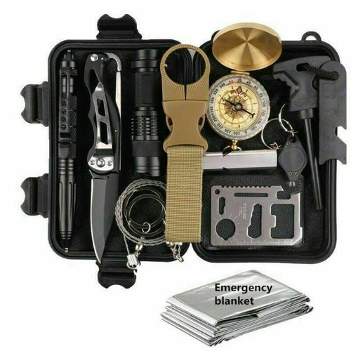 Kit de Survie Outdoor 14‑en‑1 avec Outils Tactiques