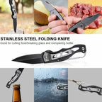 Kit de Survie Outdoor 14‑en‑1 avec Outils Tactiques