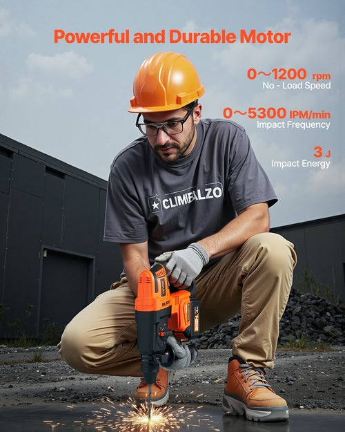 20V Brushless Cordless Hammer Drill, Lithium-Ion 1.1 Inch Rotary