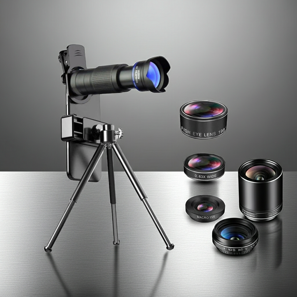 Kit Objectif Téléphone 36X Avec Trépied Et Lentilles